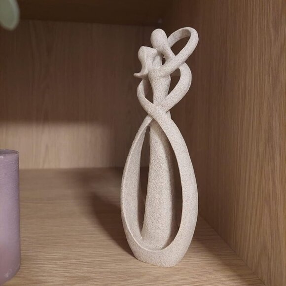 Kissing Lovers Statue Abstract Sculpture Resin Statues for Home Décor - Picture 2 of 10